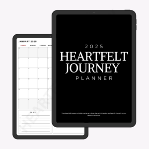 2025 Heartfelt Journey Planner: Classic Noir Edition
