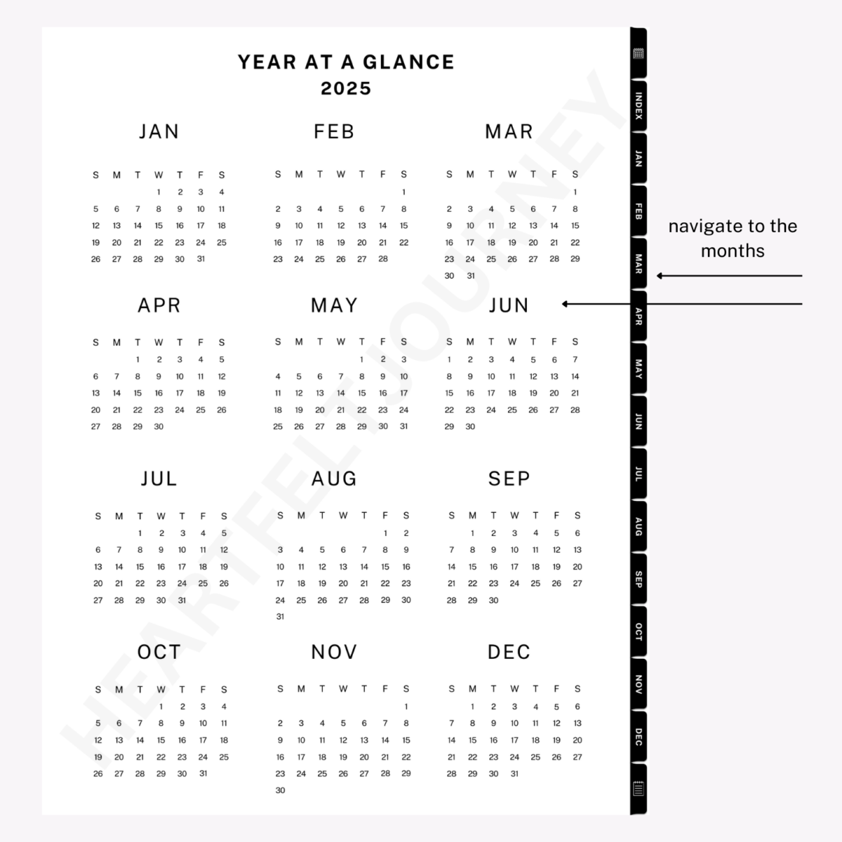 2025 Heartfelt Radiance Planner - Heartfelt Journey