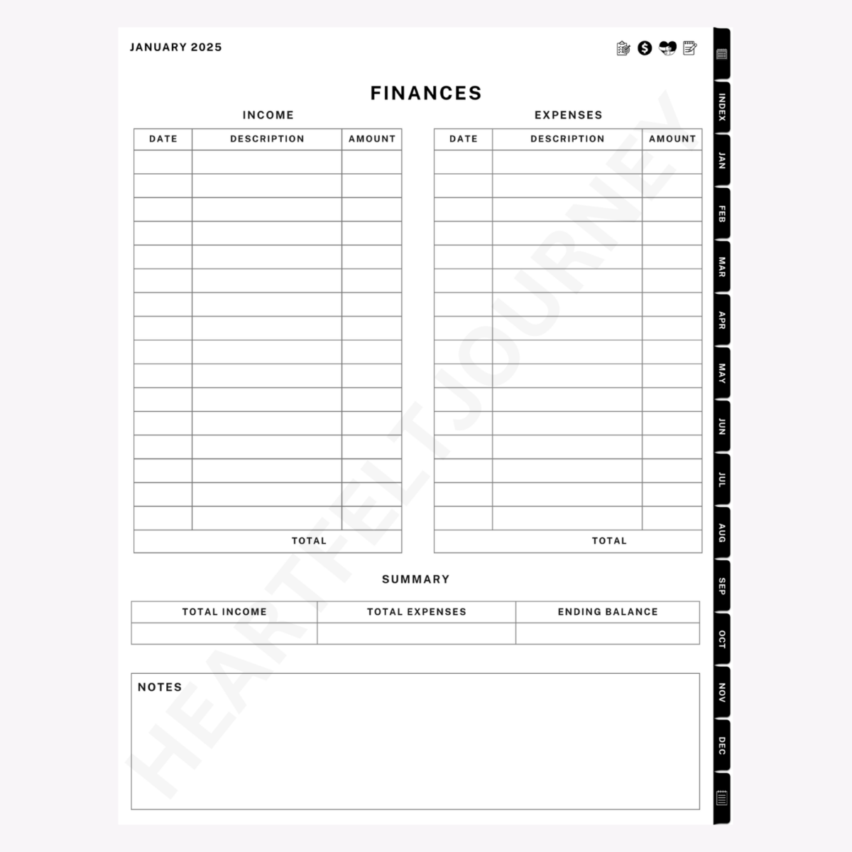 2025 Heartfelt Elegance Planner - Heartfelt Journey